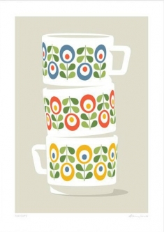 Tea Cups Print by Glenn Jones