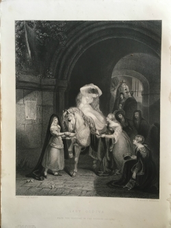 George Jones Antique Print "Lady Godiva"