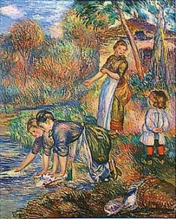Washerwomen by Pierre Auguste Renoir