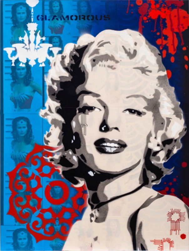 Pop Art Marilyn Monroe portrait print for sale by NZ artist Brad Novak