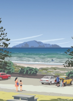 Print of Otaki Beach by Rosie Louise & Terry Moyle