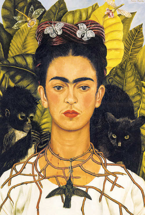 buy-frida-kahlo-posters-from-nz-fine-prints-self-portrait-with-animals