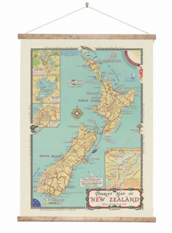 Vintage NZ Tourist Map