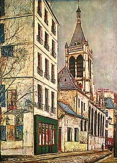 Maurice Utrillo Print "Church at Saint-Severin"