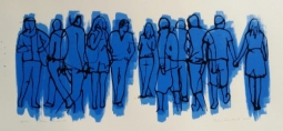 Blue Crowd by Peter Lambert