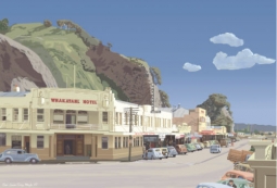 Whakatane Hotel Print by CCS Rosie Louise and Terry Moyle