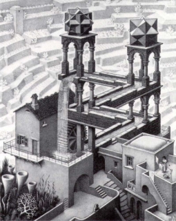 MC Escher Print “Waterfall”