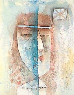 Girl with Flag by Paul  Klee