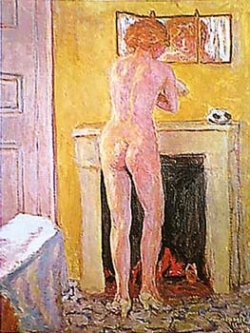 Nude at Fireplace by Pierre  Bonnard