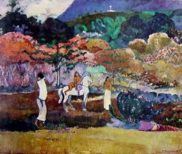 Women & White Horse by Paul Gauguin