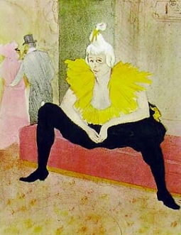 Seated Clown by Henri Toulouse-Lautrec