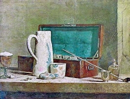 Still Life with Pipe by Jean Baptiste Chardin