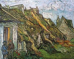 Farmhouses by Vincent Van Gogh