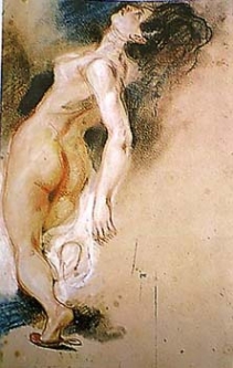 Study of Sardnaple by Eugene Delacroix
