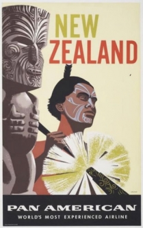 “New Zealand” - Pan American Airlines Vintage Poster