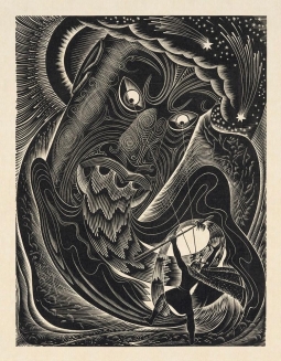E. Mervyn Taylor Print "Magical Wooden Head"