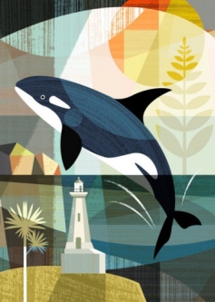 Leaping Orca Print by Ellen Giggenbach