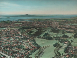 Handcoloured Photograph of Auckland by Whites Aviation