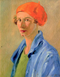 Self Portrait with Orange Beret by Rita Angus