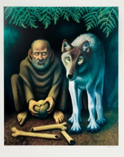 St Francis & the Wolf by Michael Smither
