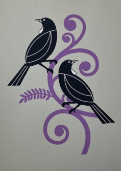 Two Tui Purple by Greg Straight