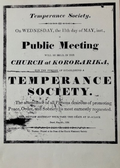 Letterpress poster, inaugural meeting Temperance Society, May, 1836