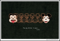 Framed Dick Frizzell Print "Mickey to Tiki (Reversed)"