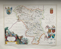 Derbyshire (?) 1648 - Map by William Blaeu