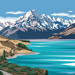 Mt Cook,  Lake Pukaki Canvas Print by Ira Mitchell