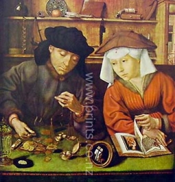 Moneylender and His Wife by Quentin Metsys