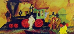 Old Locomotive by Lyonel Feininger