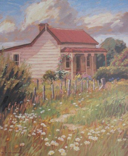 A Country Cottage By Bill Maccormick New Zealand Fine Prints