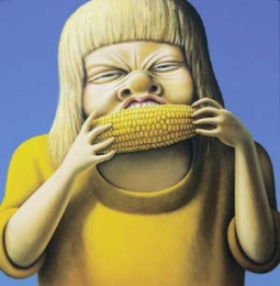Sarah Eating Corn by Michael Smither