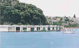 Boatsheds in Auckland by James Neumann