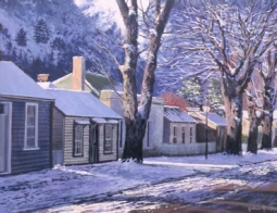 Print of Arrowtown Cottages by Graham Brinsley