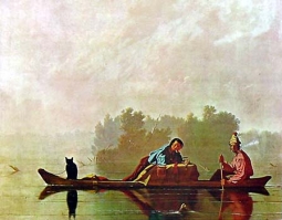 Fur Traders on the Missouri by George Bingham