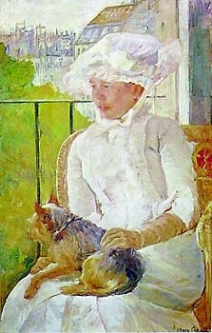 Woman with Dog by Mary Cassatt