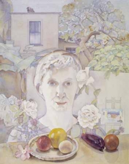 Self Portrait with Fruit by Rita Angus