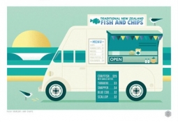 Fush Burger and Chips by Greg Straight