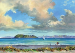 Wellington Harbour from Petone Beach by Ernest Papps