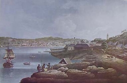 View of Sydney Cove 1804 by Edward Dayes