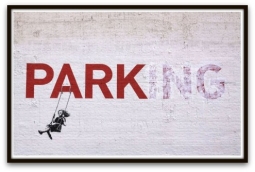 Framed "Park - Girl on a Swing" by Banksy