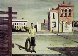 Boy with a Tire by Hughie Lee-Smith