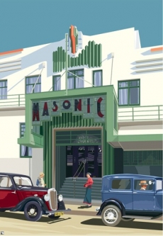 Napier Masonic Hotel 1937 by Rosie Louise and Terry Moyle