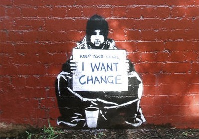 Street Art Print - I Want Change - Prints.co.nz