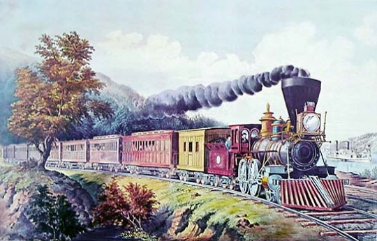 Express Train from the American West by Currier & Ives: New Zealand Fine  Prints