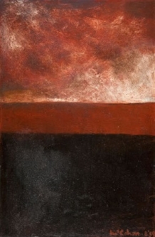 Red and Black Landscape by Colin McCahon
