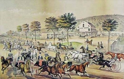 Fast Trotters by  Currier & Ives