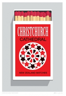 Christchurch Match Box Print by Glenn Jones