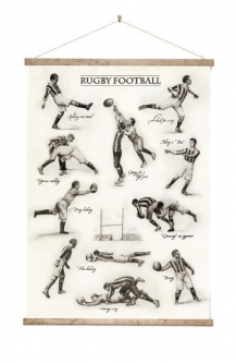 Vintage Rugby Football Canvas (Ready to Hang)